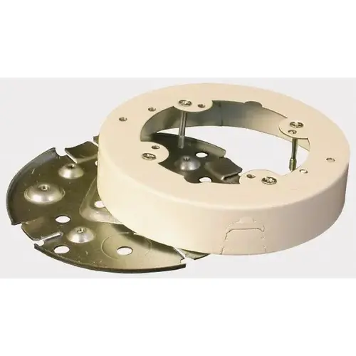 Electrical Device Box: Steel, Round, 4-3/4" OAH, 4-3/4" OAW, 1" OAD, 1 Gang Electrical Device Box: Steel, Round, 4-3/4" OAH, 4-3/4" OAW, 1" OAD, 1 Gang