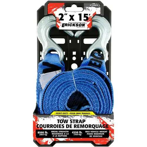 Strap Sling: 2" Wide, 15 ft Long, 4,350 lb Vertical, 8,500 lb Choker Strap Sling: 2" Wide, 15 ft Long, 4,350 lb Vertical, 8,500 lb Choker