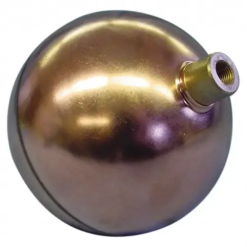 7" Diam, Spherical, Round Spud Connection, Metal Float