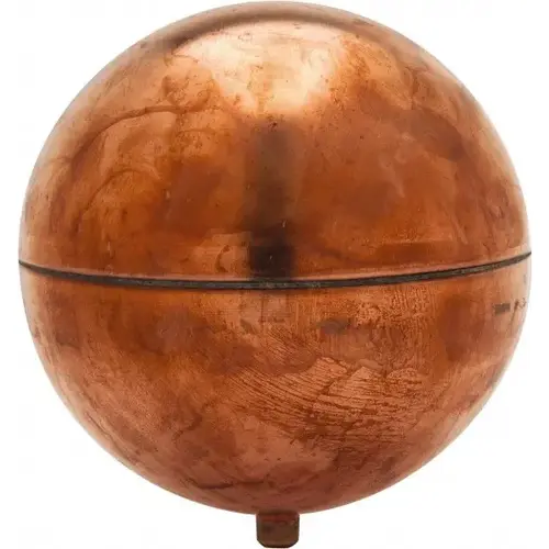 6" Diam, Spherical, Round Spud Connection, Metal Float