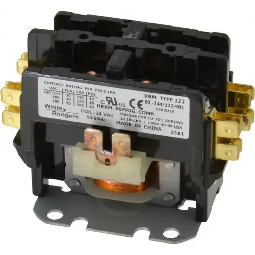 Definite Purpose Contactors; Number of Poles: 2; 2 Definite Purpose Contactors; Number of Poles: 2; 2