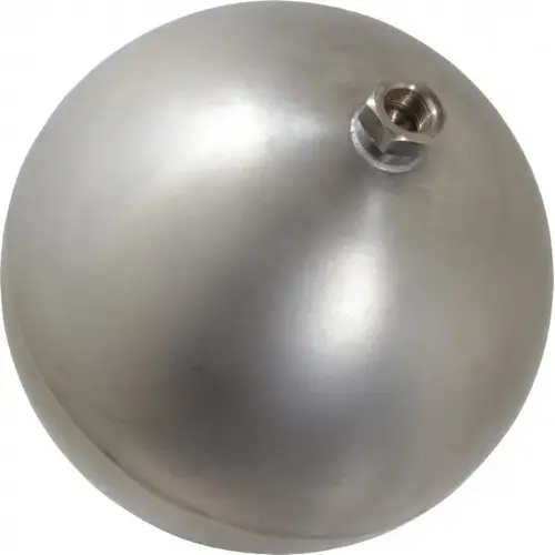 8" Diam, Spherical, Hex Spud Connection, Metal Float 8" Diam, Spherical, Hex Spud Connection, Metal Float