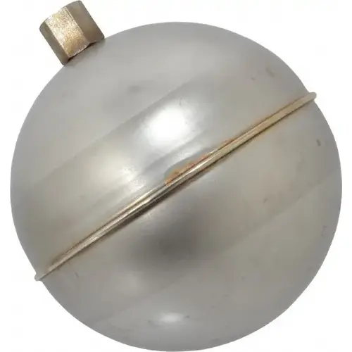 4" Diam, Spherical, Hex Spud Connection, Metal Float