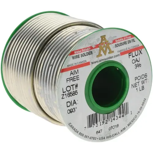 Lead-Free Solid Wire Solder :1 Lb., 13 Gauge