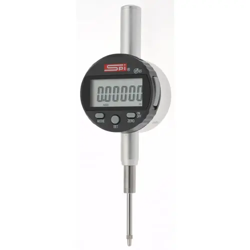 Electronic Drop Indicator: 0.00 mm Min, 1" Max, 0.000200" Accuracy, Center Lug Flat Back Electronic Drop Indicator: 0.00 mm Min, 1" Max, 0.000200" Accuracy, Center Lug Flat Back