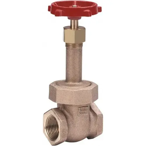 Gate Valve: Gate, 3/8" Pipe, Threaded (NPT), Bronze