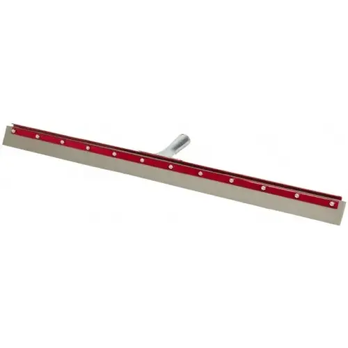 Squeegee: 36" Blade Width, Rubber Blade, Tapered Handle Connection