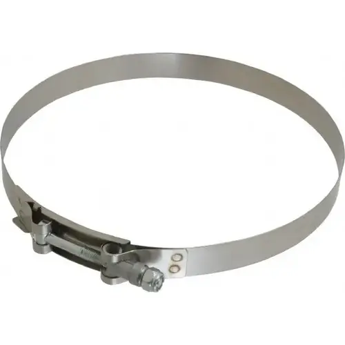 T-Bolt Band Clamp: 7.77 to 8.06" Hose, 3/4" Wide, Stainless Steel T-Bolt Band Clamp: 7.77 to 8.06" Hose, 3/4" Wide, Stainless Steel