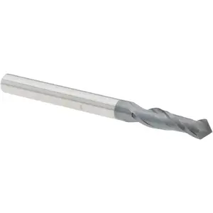 MICRO 100, LLC DM-125-290X Drill Mill: 1/8" Dia, 1/2" LOC, 2 Flutes, 90 degree Point, Solid Carbide AlTiN