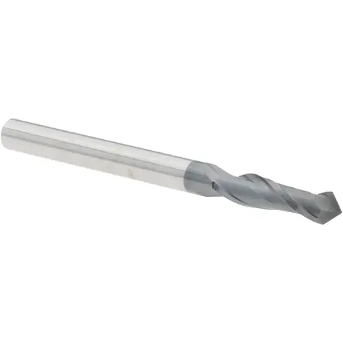 Drill Mill: 1/8" Dia, 1/2" LOC, 2 Flutes, 90 degree Point, Solid Carbide AlTiN Drill Mill: 1/8" Dia, 1/2" LOC, 2 Flutes, 90 degree Point, Solid Carbide AlTiN