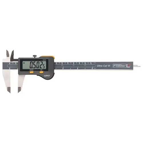 Electronic Caliper: 0 to 6", 0.0005" Resolution, IP67