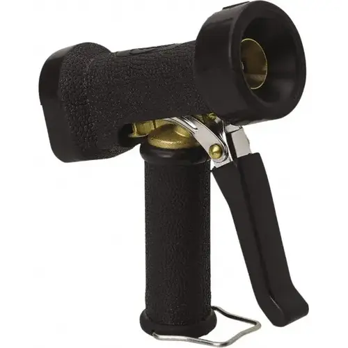 Garden Hose Pistol Nozzle: Brass, Rubber & Stainless Steel