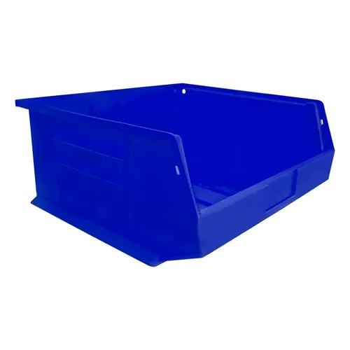 Plastic Hang & Stack Bin: Blue Plastic Hang & Stack Bin: Blue