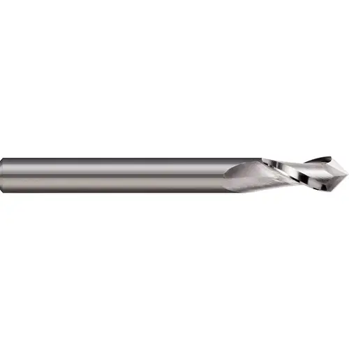 Drill Mill: 3/16" Dia, 5/8" LOC, 4 Flutes, 90 degree Point, Solid Carbide Bright/Uncoated Drill Mill: 3/16" Dia, 5/8" LOC, 4 Flutes, 90 degree Point, Solid Carbide Bright/Uncoated