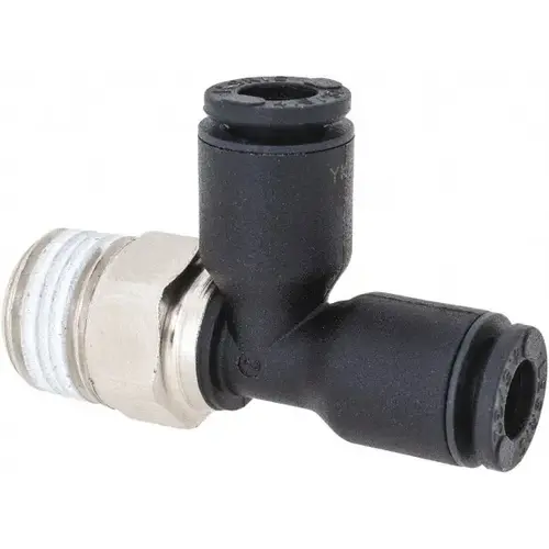 Push-To-Connect Tube Fitting: Male Run Tee, 1/8" Thread Push-To-Connect Tube Fitting: Male Run Tee, 1/8" Thread