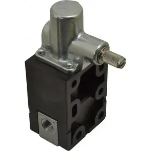 Ingersoll-Rand 402-A Mechanically Operated Valve: 3-Way, Clockwise & CounterClockwise Actuator, 1/8" Inlet, 2 Position