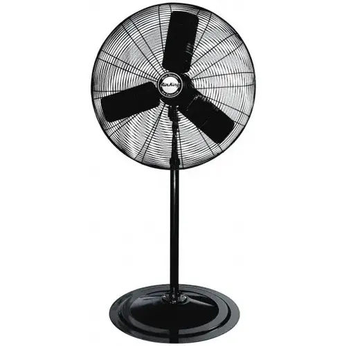 30" Blade, 1/4 hp, 7,400 Max CFM, Single Phase Oscillating Pedestal Fan