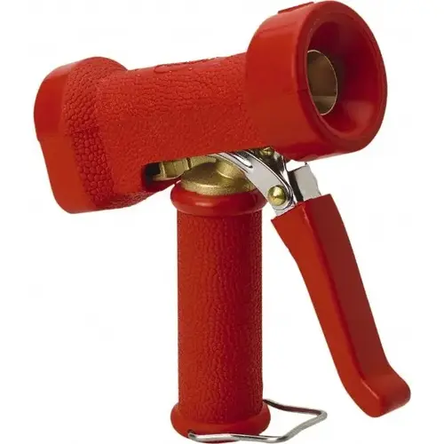 Garden Hose Pistol Nozzle: Brass, Rubber & Stainless Steel