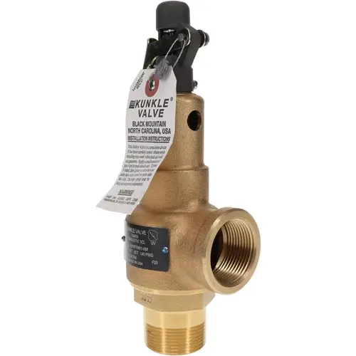ASME Safety Relief Valve: 2" Inlet, 2,496 CFM, 150 Max psi