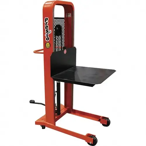 1,000 Lb Capacity, 78" Lift Height, Platform Base Manually Operated Lift