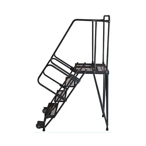 Steel Tilt & Roll Rolling Ladder: 3 Step Steel Tilt & Roll Rolling Ladder: 3 Step