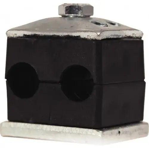 Polypropylene Twin Vibration Control Clamp for 3/8" Tube