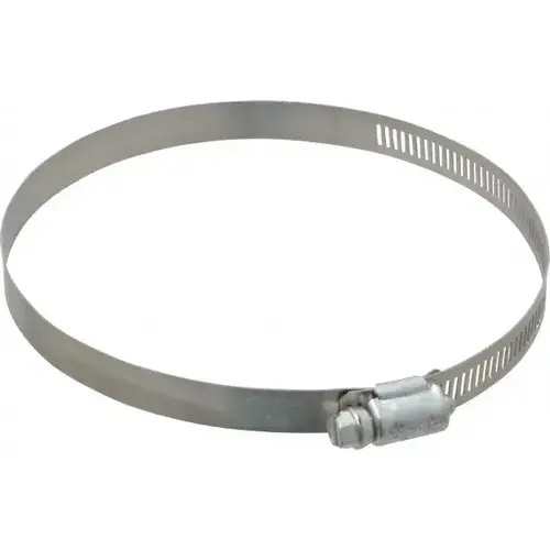 Worm Gear Clamp: SAE 80, 3-1/2 to 5-1/2" Dia, Carbon Steel Band Worm Gear Clamp: SAE 80, 3-1/2 to 5-1/2" Dia, Carbon Steel Band