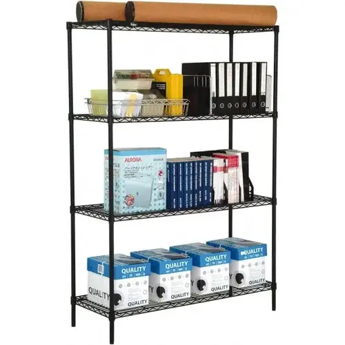 Wire Shelving: 4 Shelves Wire Shelving: 4 Shelves