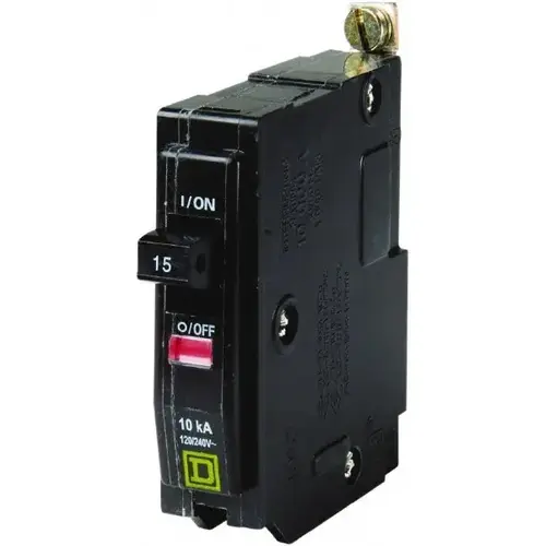 Qob115 Square D QOB115 15 Amp, 240 VAC, 1 Pole, Bolt On Miniature Circuit ...
