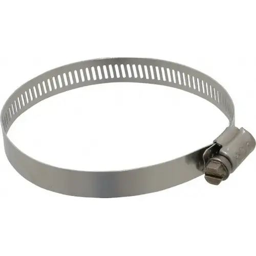 Worm Gear Clamp: SAE 48, 2-9/16 to 3-1/2" Dia, Stainless Steel Band Worm Gear Clamp: SAE 48, 2-9/16 to 3-1/2" Dia, Stainless Steel Band