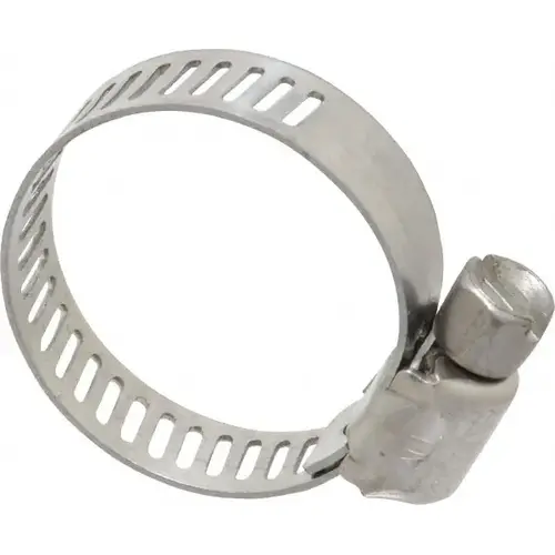 Worm Gear Clamp: SAE 8, 7/16 to 1" Dia, Stainless Steel Band - pack of 5 Worm Gear Clamp: SAE 8, 7/16 to 1" Dia, Stainless Steel Band - pack of 5