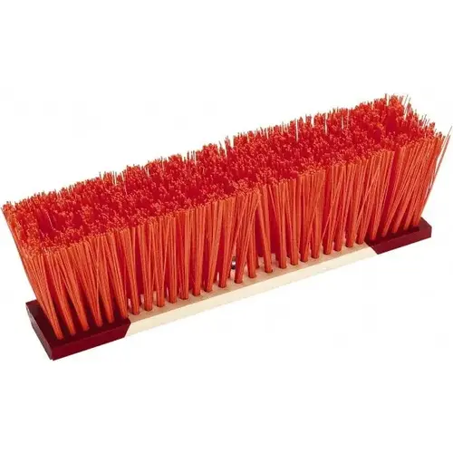 Push Broom: 16" Wide, Polyester Bristle