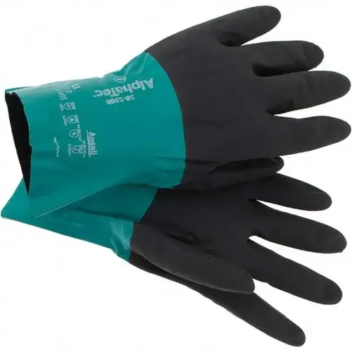 Series 58-530 Chemical Resistant Gloves: 13.00 Thick, Nitrile, Supported, Series 58-530 Chemical Resistant Gloves: 13.00 Thick, Nitrile, Supported,