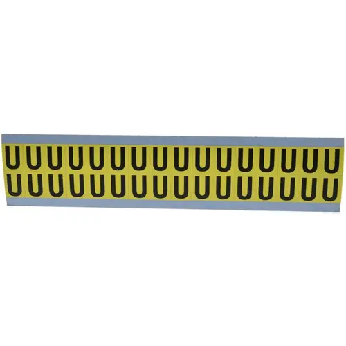 Number & Letter Label: "U", Rectangle, 0.5625" Wide Number & Letter Label: "U", Rectangle, 0.5625" Wide