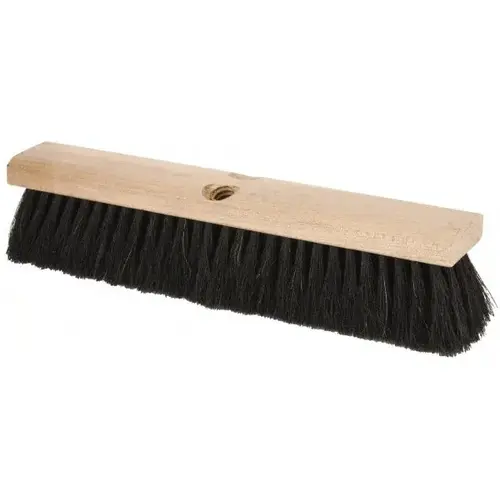 Push Broom: 14" Wide, Horsehair Bristle Push Broom: 14" Wide, Horsehair Bristle