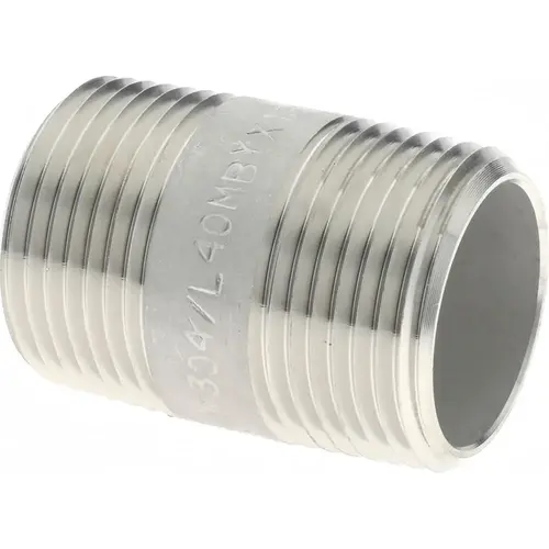 Stainless Steel Pipe Nipple: 3/4" Pipe, Grade 304 & 304L