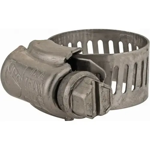 Worm Gear Clamp: SAE 6, 3/8 to 7/8" Dia, Stainless Steel Band Worm Gear Clamp: SAE 6, 3/8 to 7/8" Dia, Stainless Steel Band