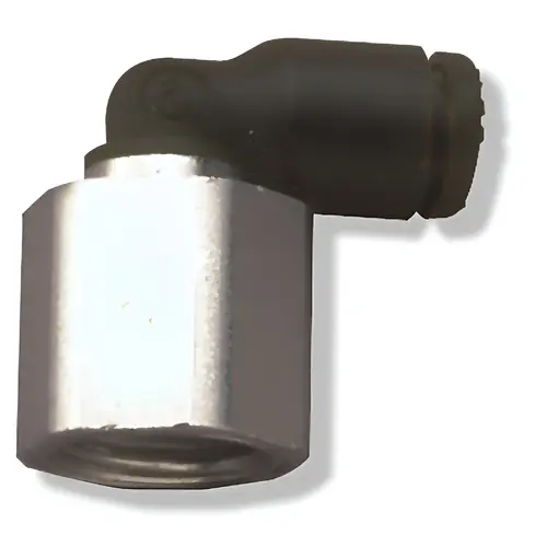 Push-To-Connect Tube Fitting: Female Elbow, 1/4" Thread, 5/32" OD Push-To-Connect Tube Fitting: Female Elbow, 1/4" Thread, 5/32" OD
