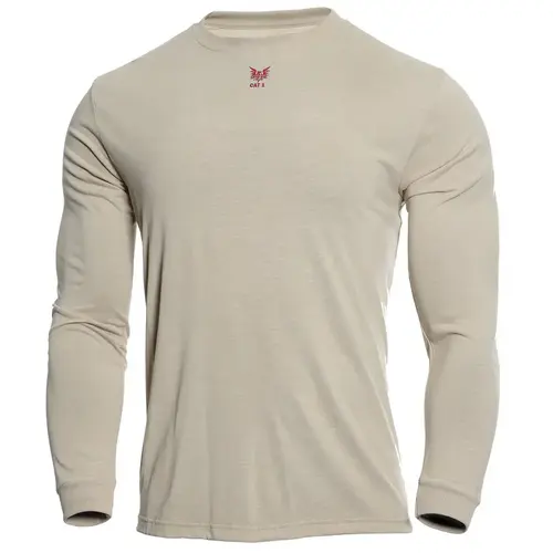 Base Layer Shirt: Nylon, Large, Tan