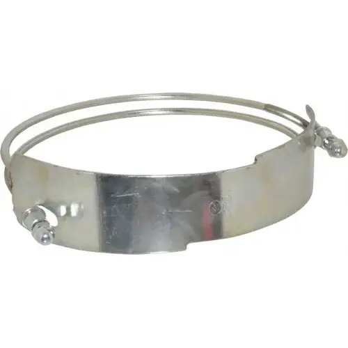 Single Bolt Clamp & Spiral Double Bolt Hose Clamp: 10" Hose, Plated Steel Single Bolt Clamp & Spiral Double Bolt Hose Clamp: 10" Hose, Plated Steel