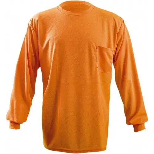 Work Shirt: High-Visibility, 4X-Large, Polyester, High-Visibility Yellow, 1 Pocket
