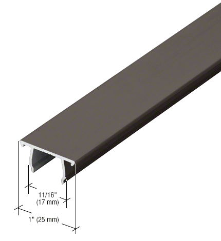 CRL-U.S. Aluminum P05022 1/4" Pocket Insert, Dark Bronze/Black Anodized Class 1 - 21'-2" Stock Length