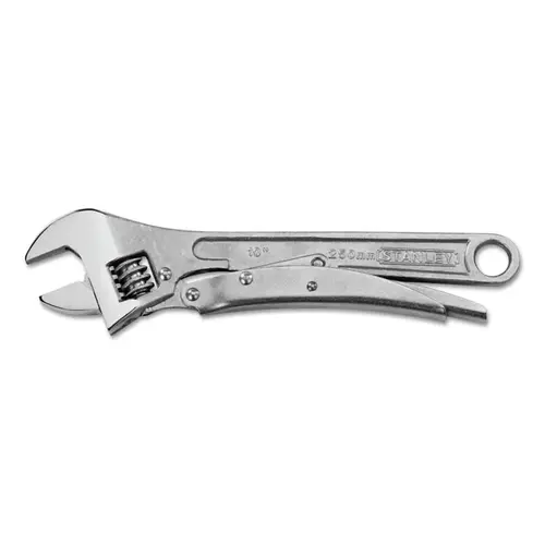 MaxGrip Locking Adjustable Wrench, 10 in Long, 1-1/4 in Opening, Chrome MaxGrip Locking Adjustable Wrench, 10 in Long, 1-1/4 in Opening, Chrome