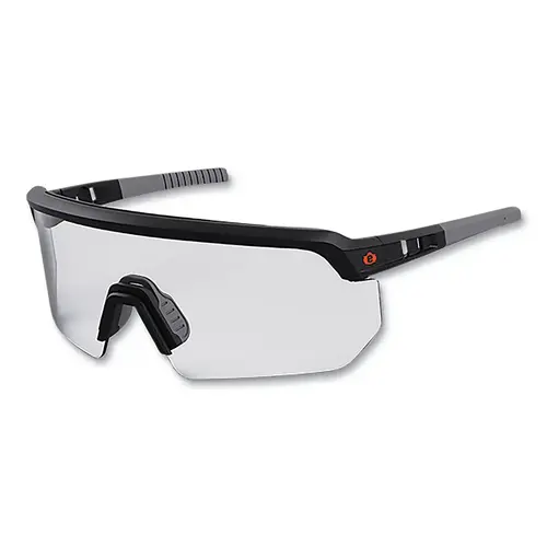 Skullerz  AEGIR Safety Glasses/Sunglasses, Clear Polycarbonate Lens, Fog-Off+  Coating, Matte Black Frame