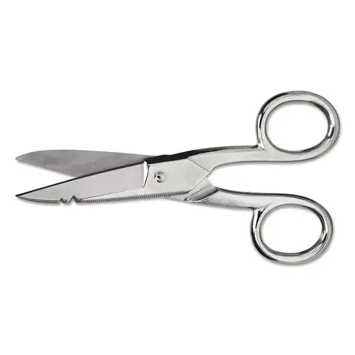 Double Notched Electrician's Scissors, 5 1/4 in, Vinyl Pouch
