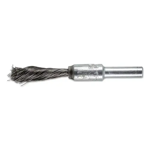 Singletwist Knot End Brushes, Carbon Steel, 20,000 rpm, 1/4" x 0.006