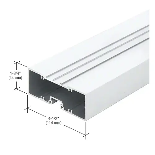 4-1/2" x 1-3/4" Offset Hung Door Header, White KYNAR Paint - 21'-4" 4-1/2" x 1-3/4" Offset Hung Door Header, White KYNAR Paint - 21'-4"