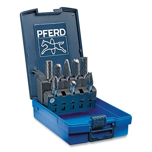 TC BUR SET 8 PIECE SINGLE CUT PLASTIC DISPLAY