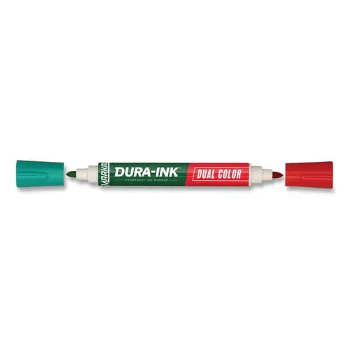 Dura-Ink Dual Color Permanent Ink Marker, Green/Red, 1.5 mm, Fine - pack of 72 Dura-Ink Dual Color Permanent Ink Marker, Green/Red, 1.5 mm, Fine - pack of 72