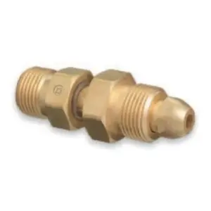 WESTERN ENTERPRISES 415 Brass Cylinder Adaptor, From CGA-580 Nitrogen To CGA-540 Oxygen